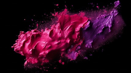 A splash of paint with a pink and purple hue