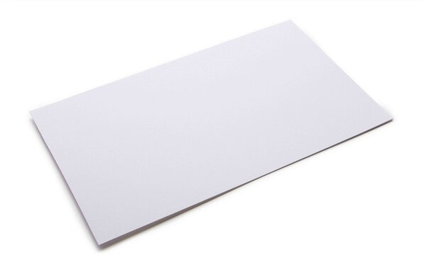 Blank white rectangle sheet of paper on clean white background