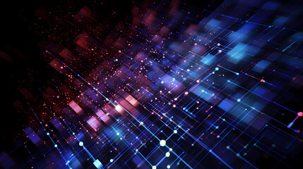 Obraz premium Digitally generated image of abstract data technology visualization
