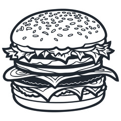 Burger, vector illustration	