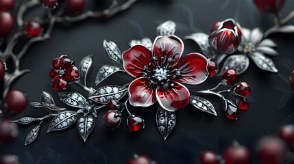 Jewelry Sorcery: Typographic Art Weaves a Spell of Elegance and Sophistication in Botanical