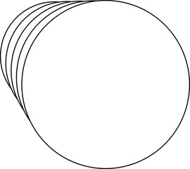 Circle flowing blend out line for badges, tag, label, element, banner