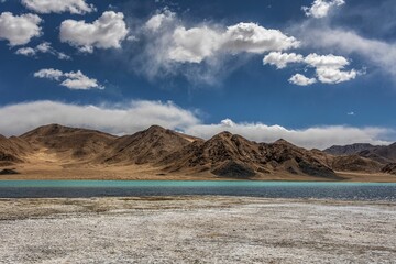Beautiful view of Kayi Lake in Ritu County, Ali Prefecture, Tibet, China