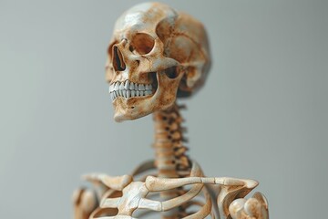 3d illustration, Human body skeleton, rib anatomy.  - obrazy, fototapety, plakaty