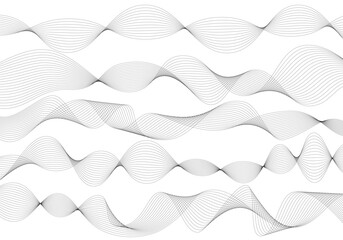 Curved wavy lines for abstract backgrounds.  Vector illustration design
