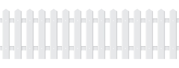 Seamless simple vector illustration of picket fence. design