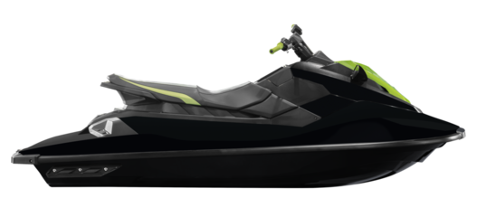 Side view green watercraft