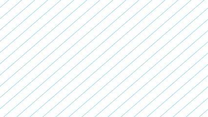 Foto op Canvas 白バックに水色の斜めピンストライプ柄パターン背景、アスペクト比16:9 © 麻由美 八木