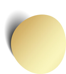 Gold paper circle and shadow. Element for design