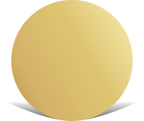 Gold paper circle and shadow. Element for design
