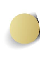 Gold paper circle and shadow. Element for design