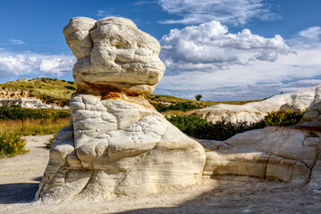 The Paint Mines of Calhan, Colorado.  Interpretative natural site of stone monoliths.  Stone...