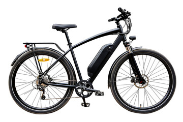 Fototapeta premium Black electric bicycle with modern design png on transparent background