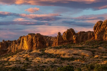 Breathtaking view of the majestic mountain tops surrounding Moab Utah