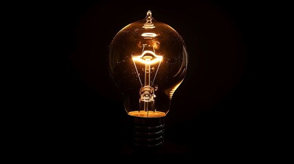 ðŸ’¡ A glowing light bulb in the dark. The bulb is surrounded by darkness, with a single ray of light shining out from it.
