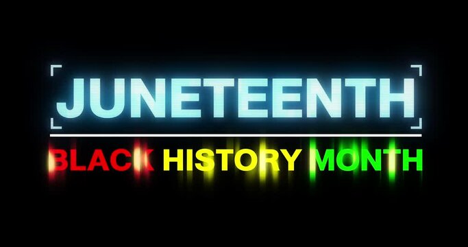 Motion of Juneteenth Independence Day. Freedom or Emancipation day. Annual American holiday, celebrated in June 19. African-American history and heritage.