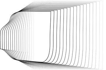 Square blend effects out line halftone. Technology concept