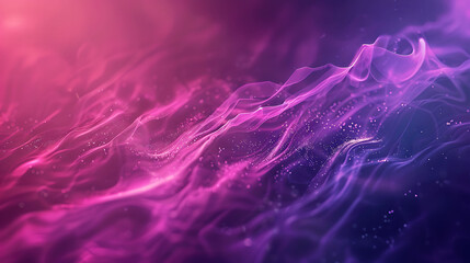 This is an abstract background of glowing pink and purple particles.