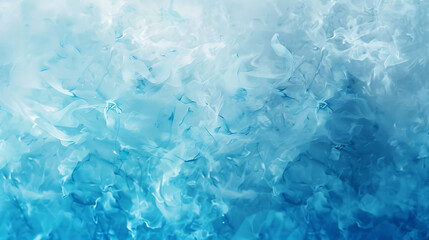 Blue and white abstract fluid shapes.