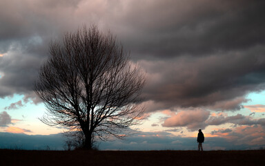 sunset in the mountains