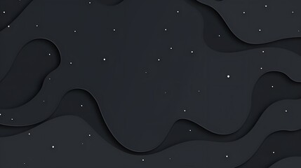 Abstract Night Sky with Dark Waves and Sparkling Stars - Artistic and Calming Visuals for Relaxation