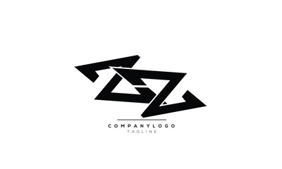Alphabet letters Initials Monogram logo ZZ, ZZ INITIAL, ZZ letter