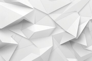 White background with thin geometric lines for an abstract design, light gray background with sharp white triangles Generative AI