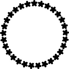 Star round decorative border frames. Design element, ornament