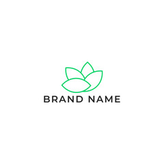 ILLUSTRATION ECO LEAF GREEN COLOR SIMPLE BOTANICAL LOGO ICON TEMPLATE DESIGN VECTOR
