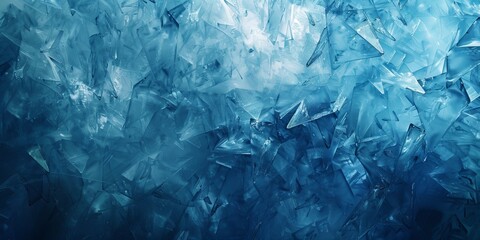 Abstract background, crystalline, shimmering, ice blue background 