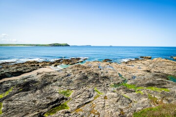 Fototapeta na wymiar Scenic view of the coast of Cornwall, UK