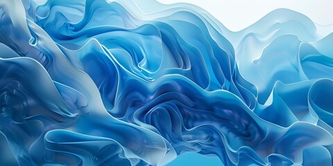 Abstract background, organic, flowing, vibrant blue background -