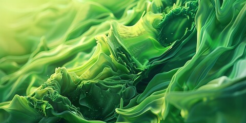 Abstract background, organic, flowing, vibrant green background  - obrazy, fototapety, plakaty