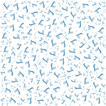 Math function symbol. Mathematical function icon. Vector pattern