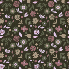 Pattern flower floral spring blossom illustration vector fabric textile design leaf leaves