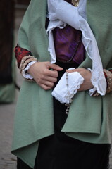 Saint Antioco, Sardinia - 04.16.2018: Religious procession of Sant'Antioco