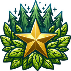 Obraz premium gold star on white background