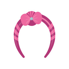 A hair band. Lady's beauty things for girls, illustration a white background. Pinkcore.