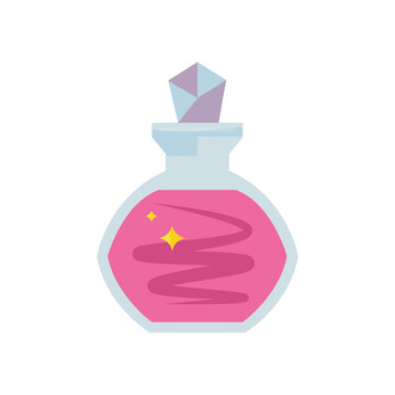 recommend clip art: A parfume bottle. lady's beauty things for girls, illustration a white background. Pinkcore. Smell