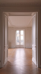 empty flat with moulding and white walls big windows instagram