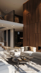 modern living room with open interior render instagram