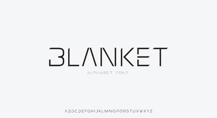 Blanket, Abstract technology futuristic alphabet font. digital space typography vector illustration design