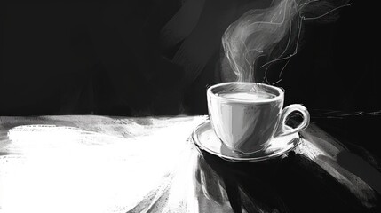 Hand drawing sketch of coffee drinks on plain background.