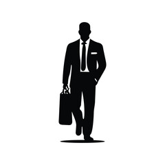 Businessman vector icon Black symbol illustration