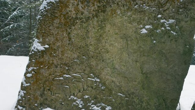 Close up of rock sea near reichenbach in the odenwald.