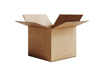 mockup di  scatola di cartone da magazzino , file png sfondo trasparente, scatola per spedizioni, 