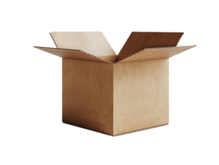 mockup di  scatola di cartone da magazzino , file png sfondo trasparente, scatola per spedizioni, 