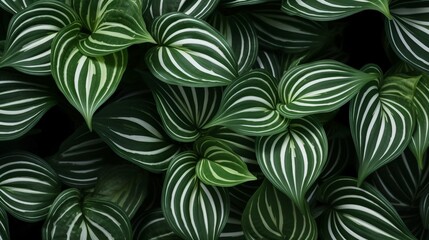 white striped green leaves background