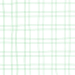 Green Plaid Gingham Check Hand Drawn Background Overlay