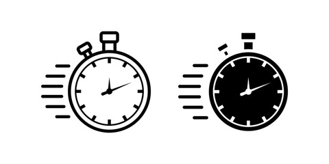 Stopwatch icon. fast time sign. for mobile concept and web design. vector illustration